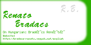 renato bradacs business card